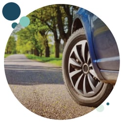 bubble-blue-car-on-road